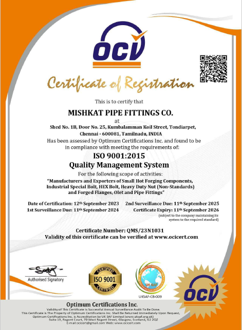 Quality inspection at Mishkat Pipe Fittings facility